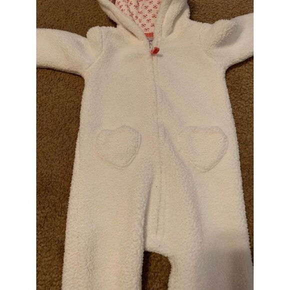 Carter’s Girls 9m White Bodysuit Coat - Picture 2 of 6